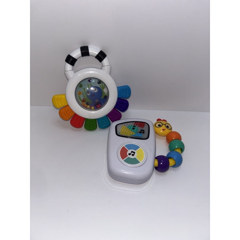 Baby Einstein Take Along Tunes Musical Toy Works & Sensory Rattle & Teether